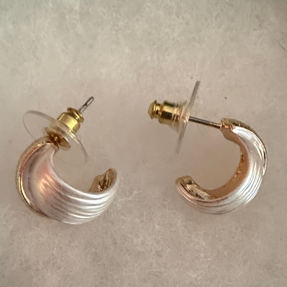 Park Lane Gold and Silver Textured Earrings knottie earrings